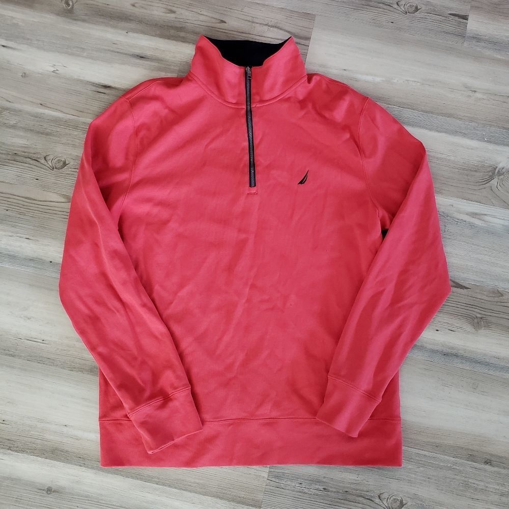men's Nautica quarter zip sweater size large